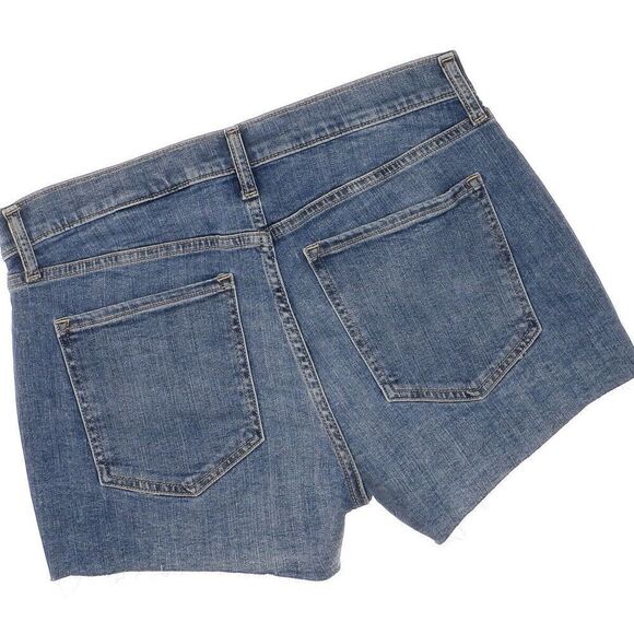 Banana Republic Mid Rise Shorts Size 28 Womens Blue Denim Stretch Measures W30 - Picture 4 of 9